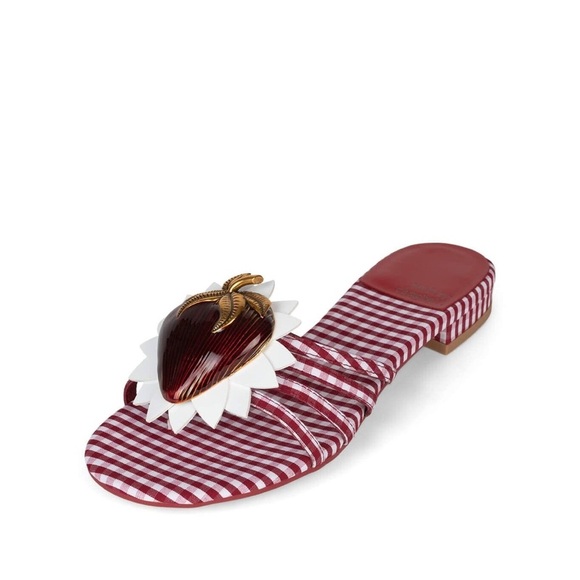 Jeffrey Campbell Women's Abeegail Gingham Slide Sandals  Sz: 8.5 - Picture 1 of 14